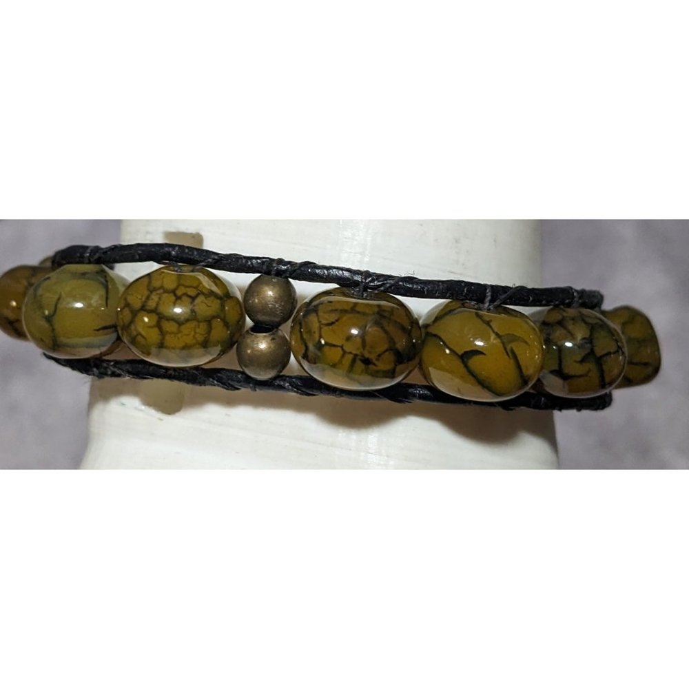 Dragon Egg Agate Beaded Bracelet